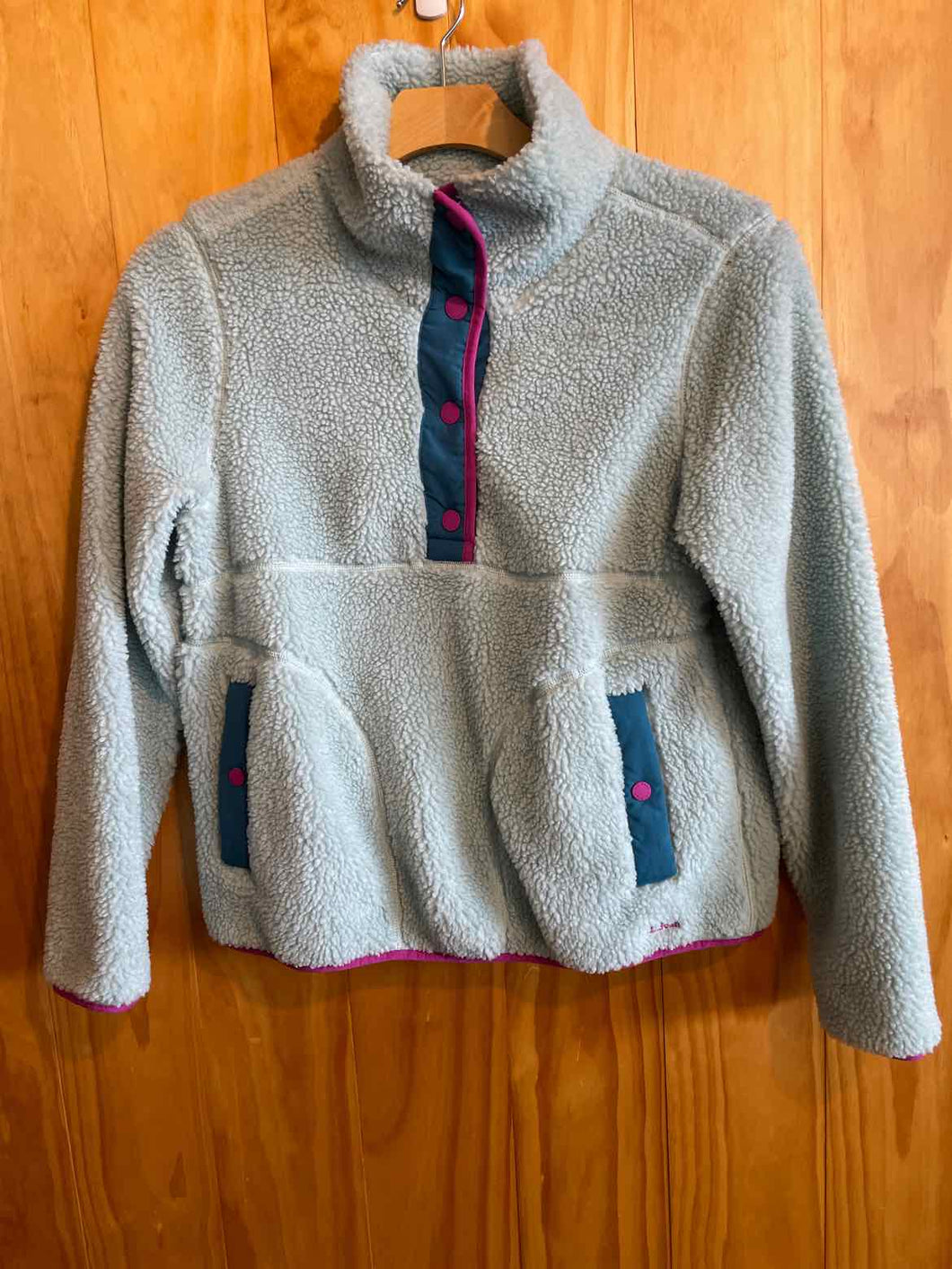 Size Medium LL Bean Teal Women's Fleece Sweatshirt