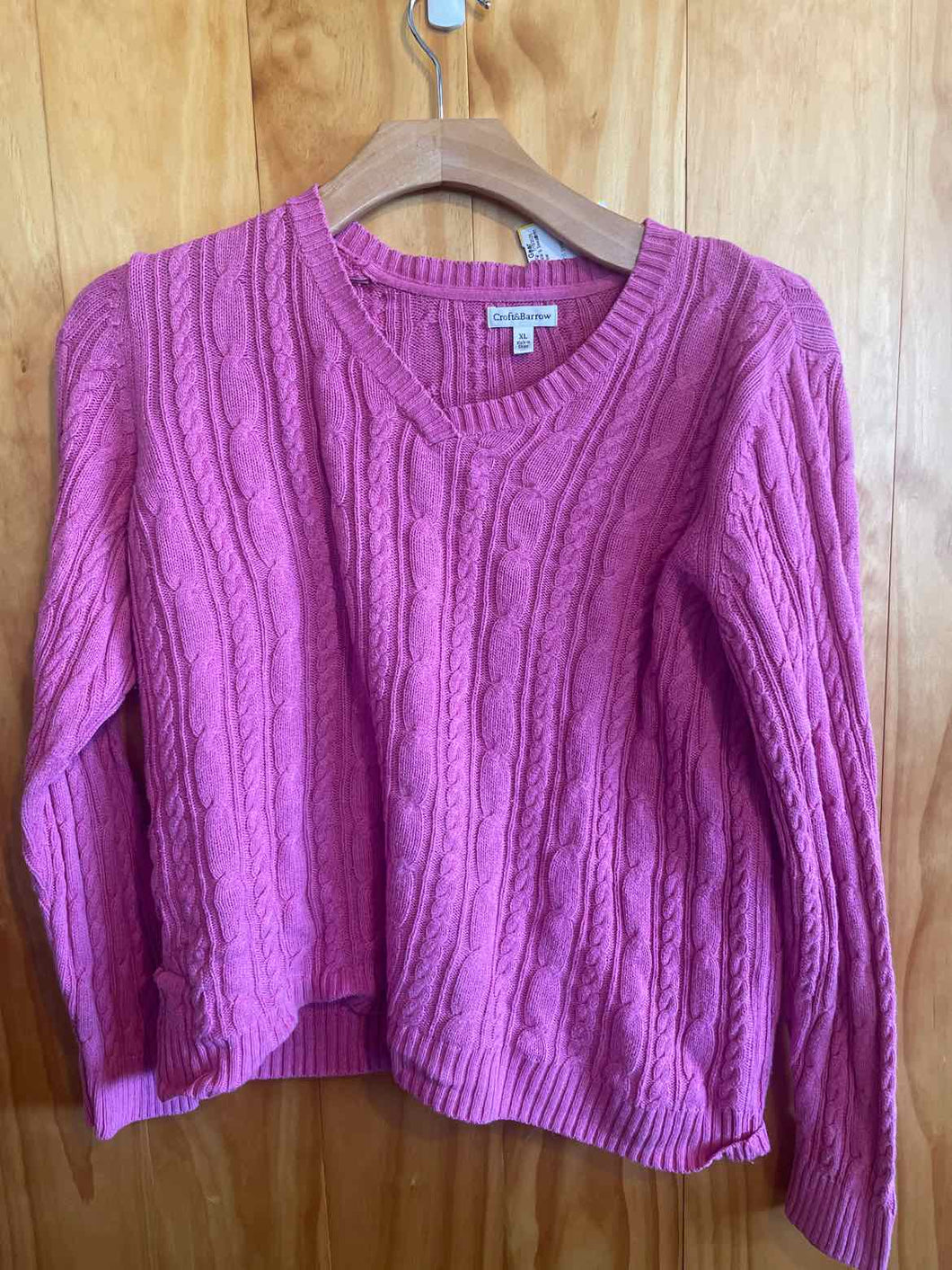 Size XL Croft & Barrow Pink Women's Sweater & Sweatshirt
