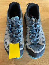 Load image into Gallery viewer, Shoe Size 7.5 Merrell Blue Hiking Shoes
