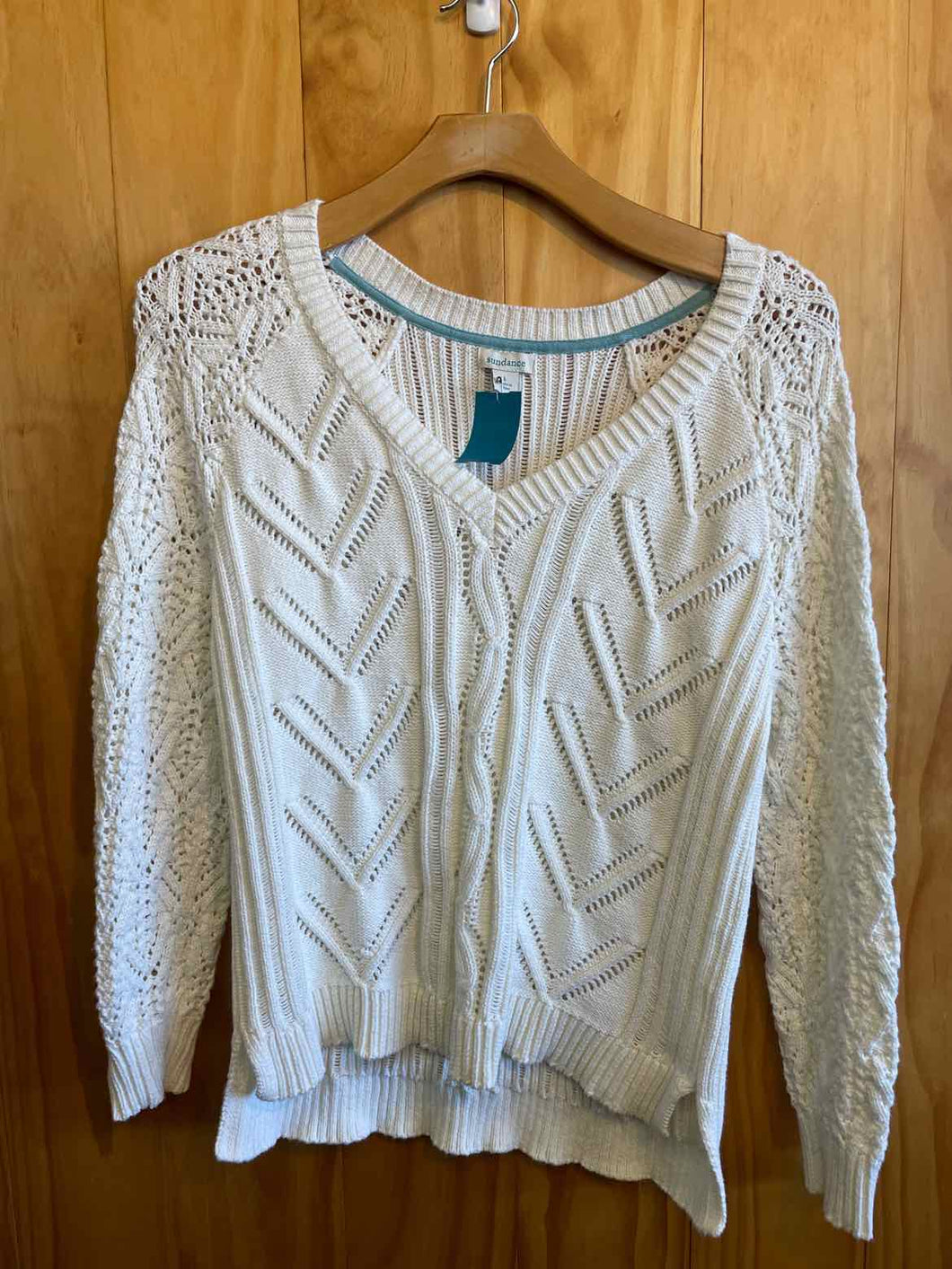 Size L Sundance White Women's Sweater & Sweatshirt