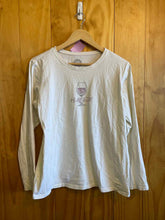 Load image into Gallery viewer, Size L Life is Good Cream Women's Long Sleeve Shirt
