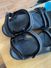 Load image into Gallery viewer, Shoe Size 7.5 Teva Black Sandals
