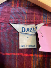 Load image into Gallery viewer, Size L Duluth Trading Co. Purple Women's Flannel
